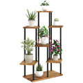 Seven-Tier Wooden Plant Stand | Space-Saving Indoor Plant Shelf
