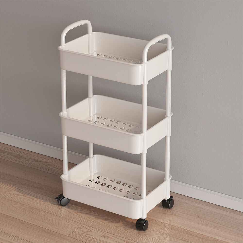 3-Tier Storage Trolley on Wheels