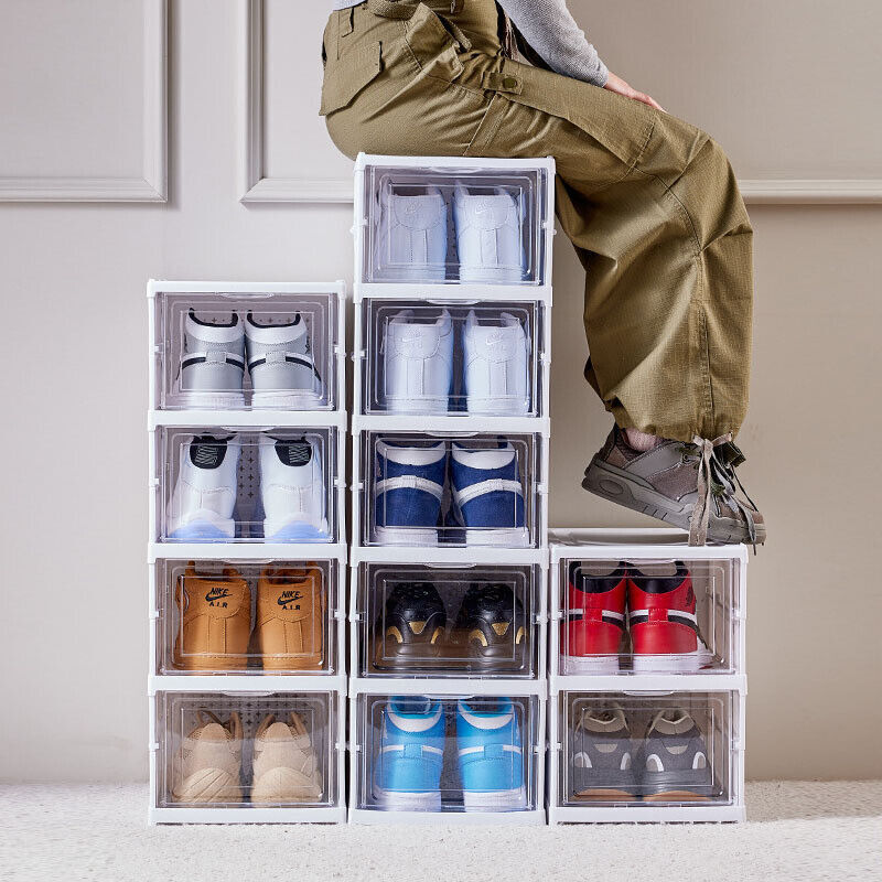 Modular Clear Shoe Storage Boxes (Set of 6)